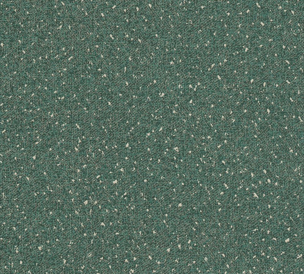 My Home My Spa - Speckled Look bold wallpaper AS Creation Roll Dark Green  387021