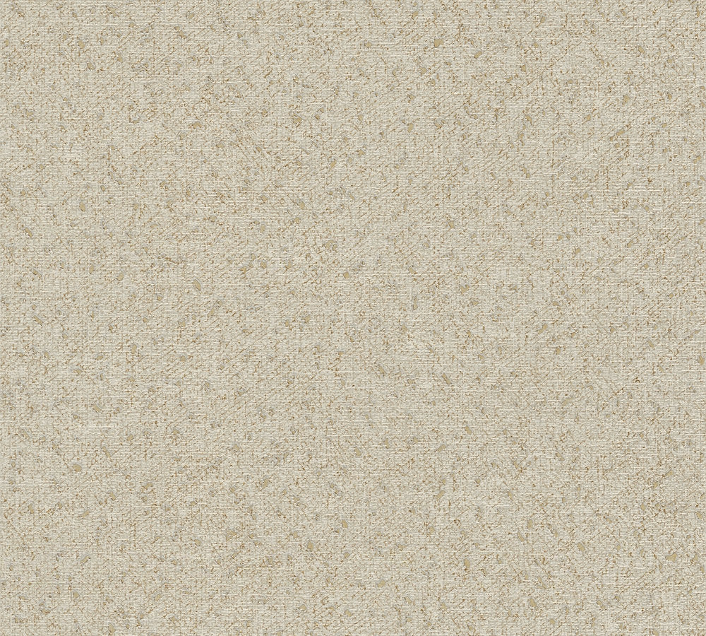 My Home My Spa - Speckled Look bold wallpaper AS Creation Roll Light Taupe  387024