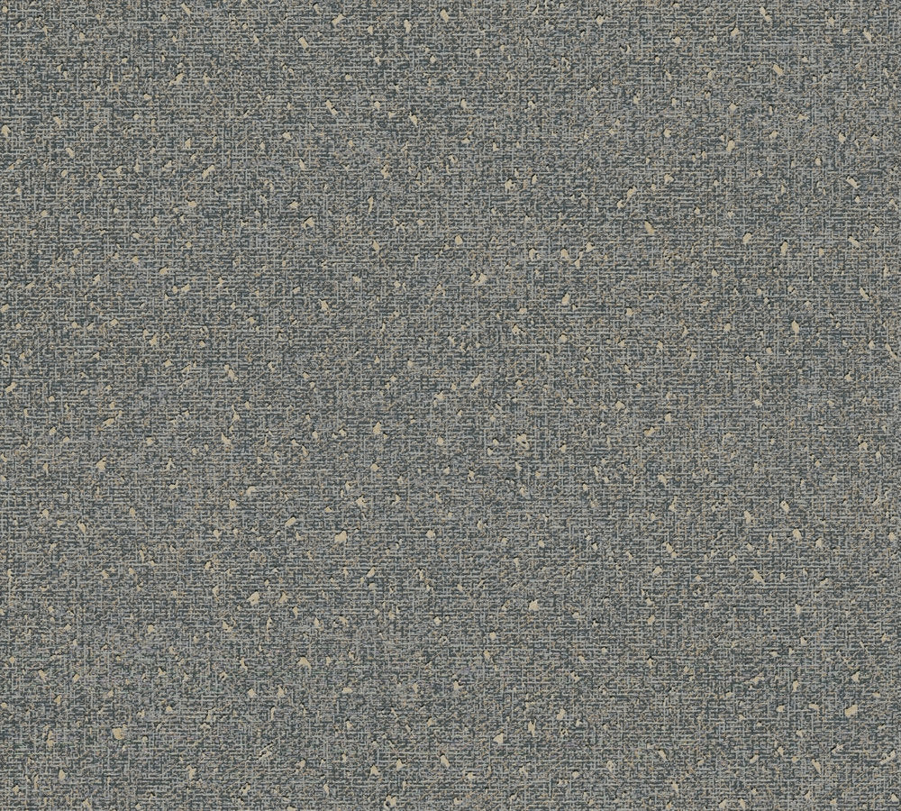 My Home My Spa - Speckled Look bold wallpaper AS Creation Roll Dark Grey  387025