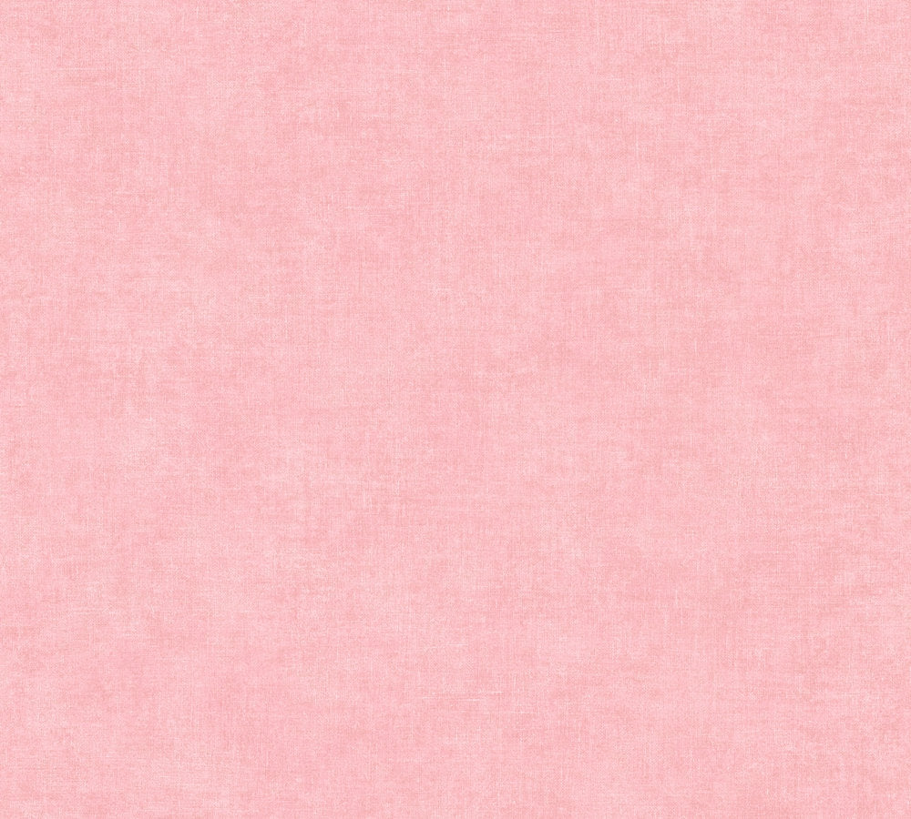 Desert Lodge - Linen Look plain wallpaper AS Creation Roll Pink  367208