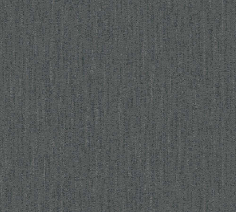 Villa -Subtle Fine Textured Lines plain wallpaper AS Creation Roll Light  Black  375606