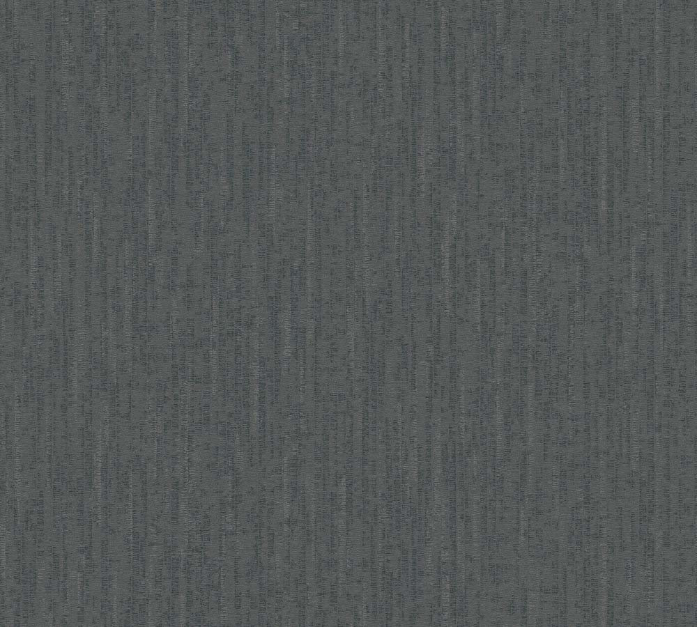Villa -Subtle Fine Textured Lines plain wallpaper AS Creation Roll Light  Black  375606