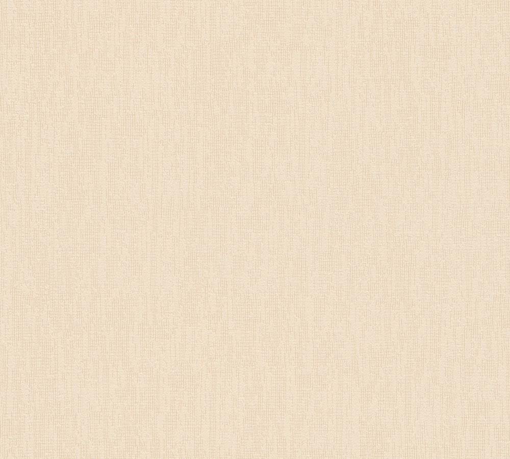 Hygge 2 - Coarse Wool Look plain wallpaper AS Creation Roll Light Beige  385993
