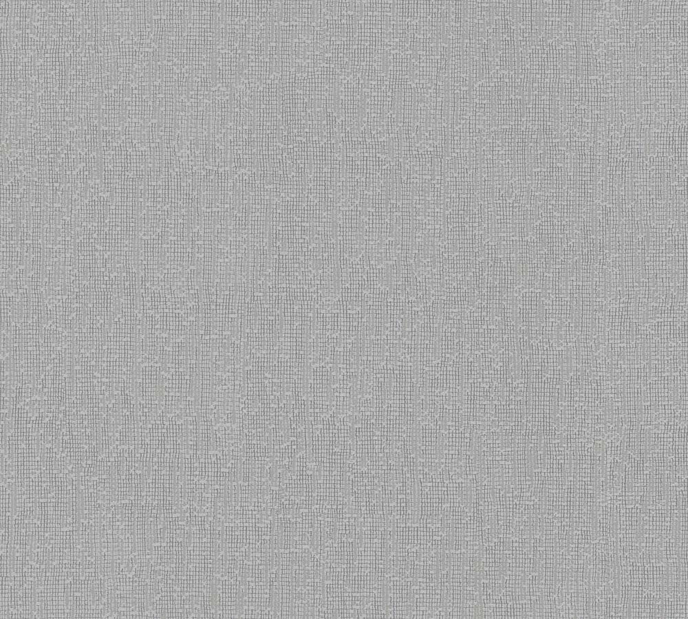 Hygge 2 - Coarse Wool Look plain wallpaper AS Creation Roll Grey  385991