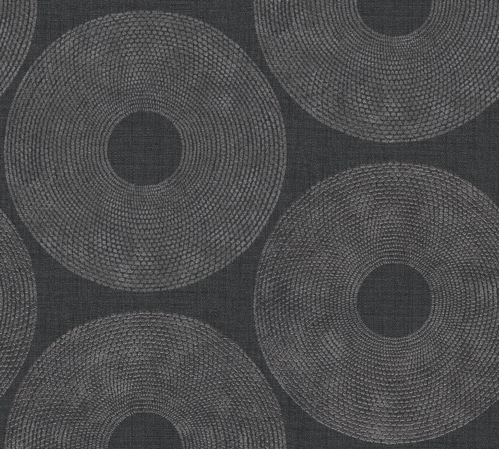 Desert Lodge - Urban Circles geometric wallpaper AS Creation Roll Grey  385243
