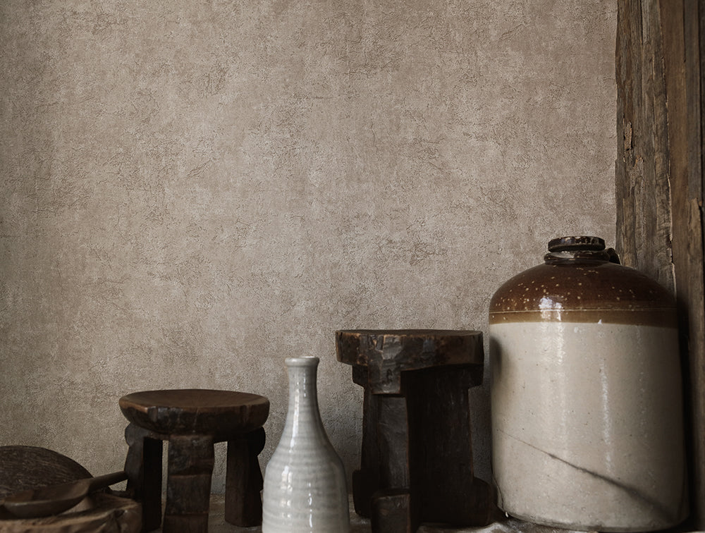 Desert Lodge - Washed Concrete plain wallpaper AS Creation    