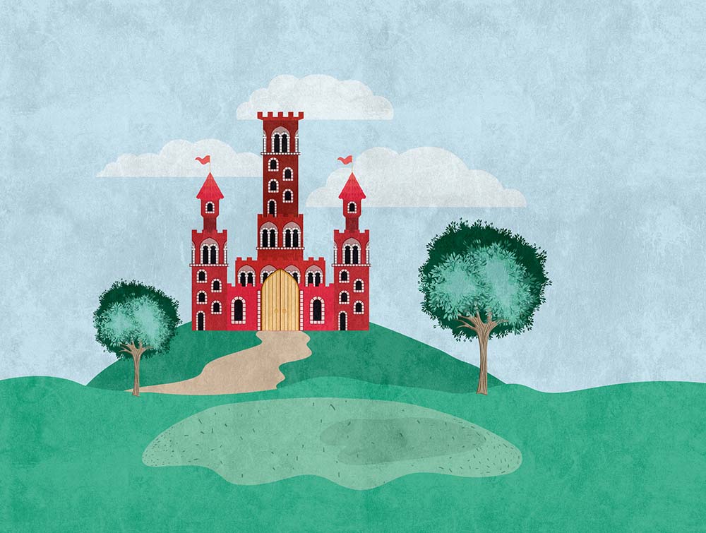 The Wall - Watercolour Castle smart walls AS Creation    