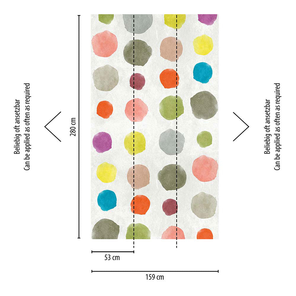The Wall - Watercolour Circles smart walls AS Creation    