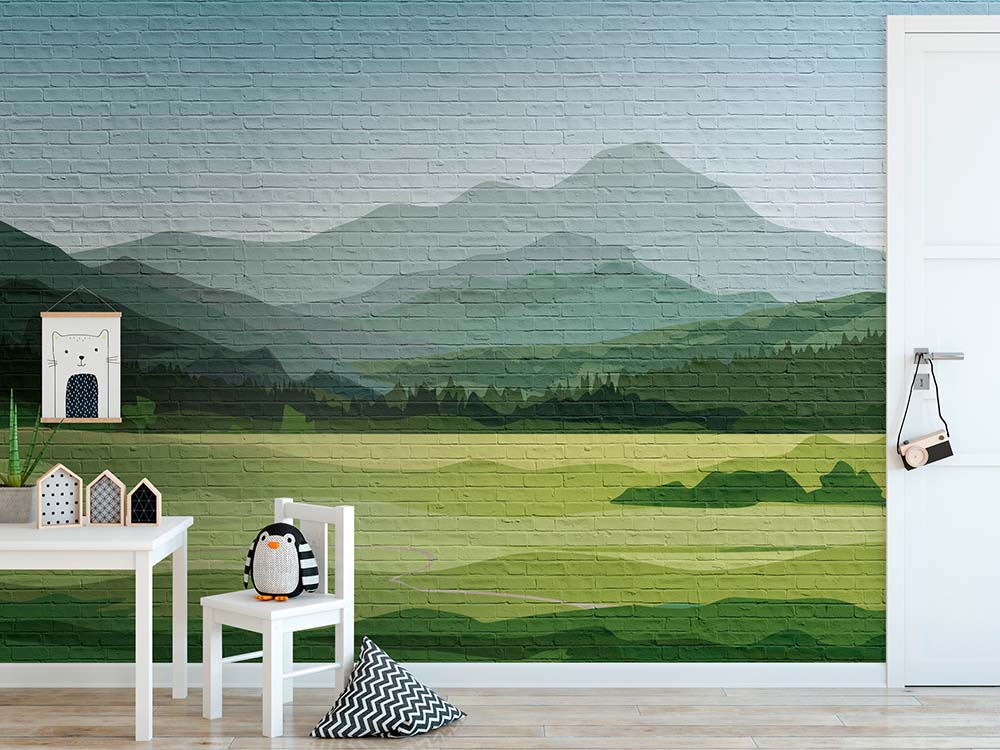 The Wall - Watercolour Mountains smart walls AS Creation    