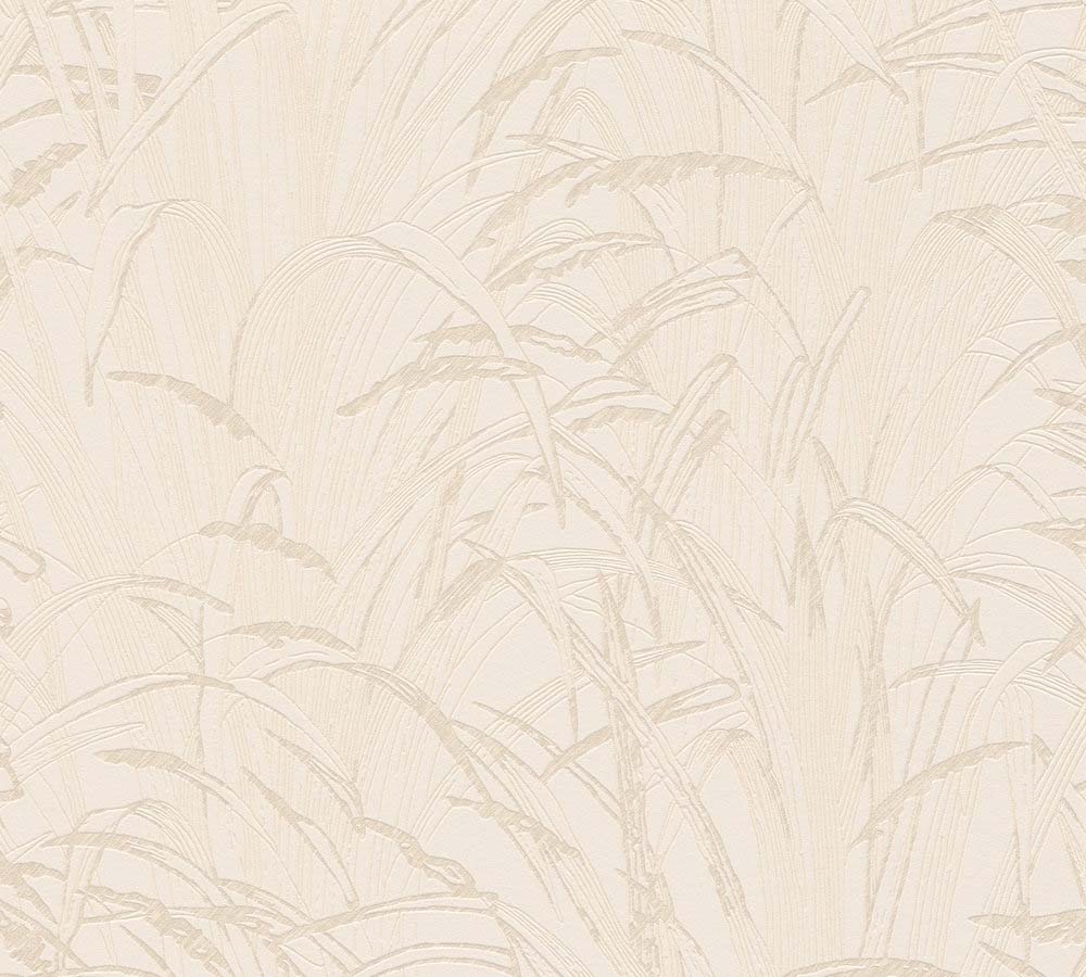 Hygge 2 -  Wild Grass botanical wallpaper AS Creation Roll Cream  386003
