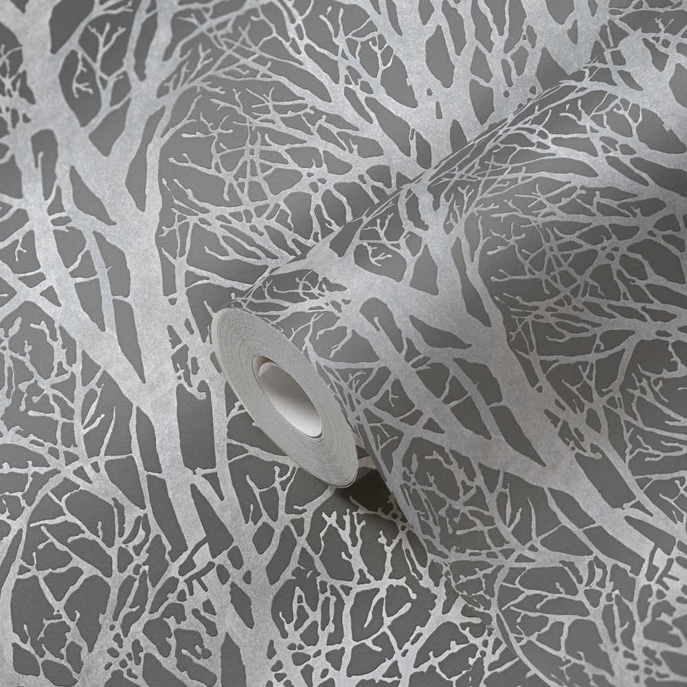New life - Forest in Silhouette botanical wallpaper AS Creation    