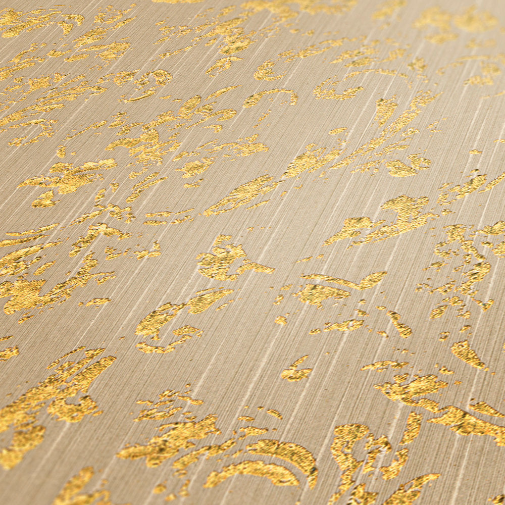 Metallic Silk textile wallpaper AS Creation    