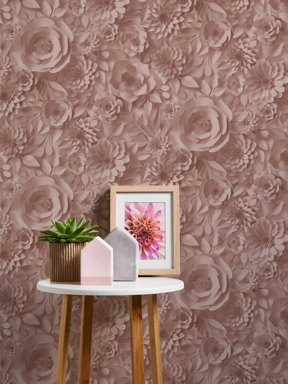 Pint Walls -  3D Effect Roses botanical wallpaper AS Creation    