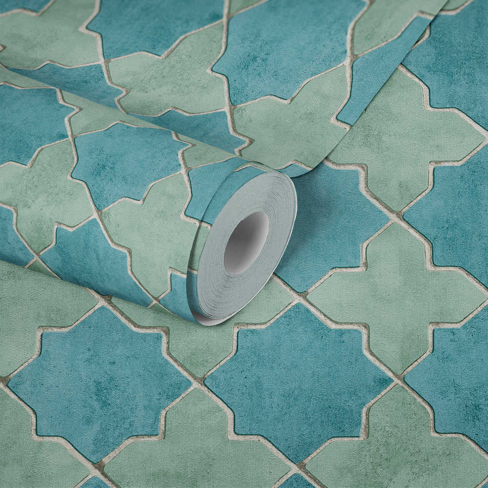 New Walls - Moroccan Tiles industrial wallpaper AS Creation    