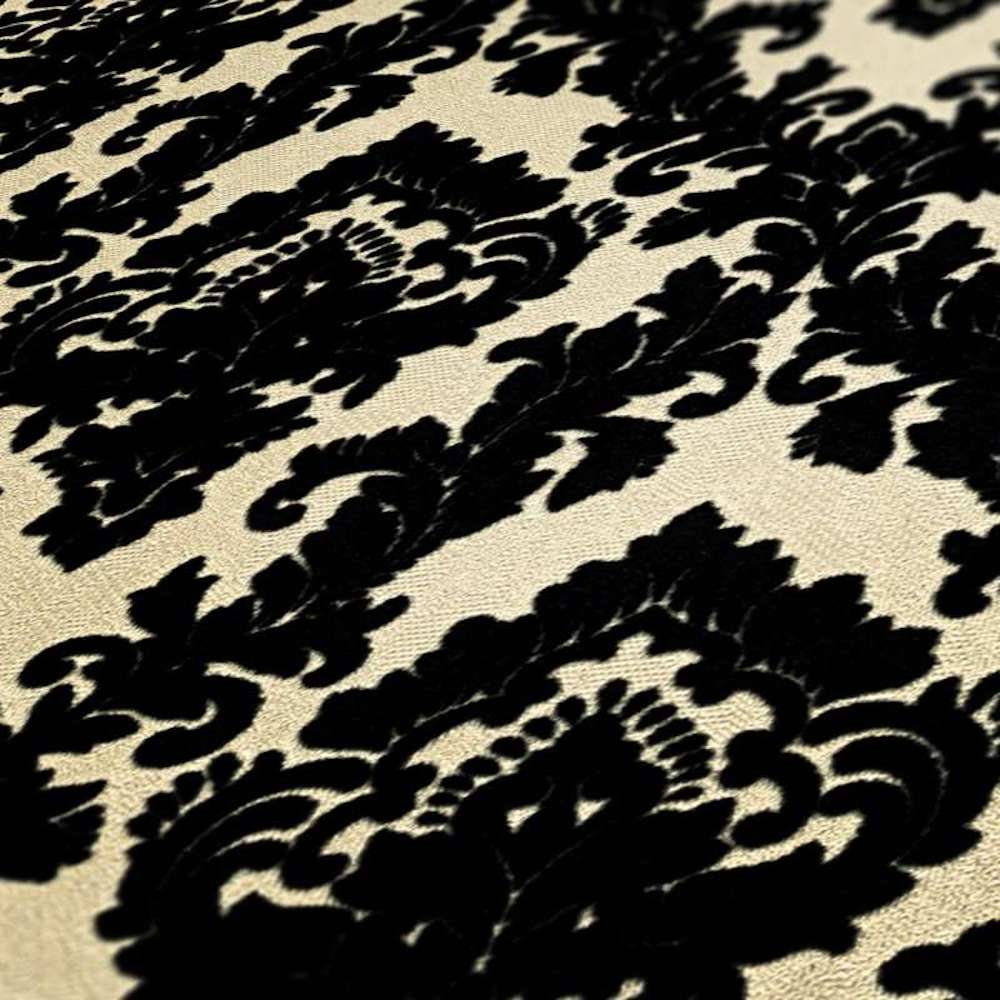 Castello - Flocked Damask Opulence textile wallpaper AS Creation    