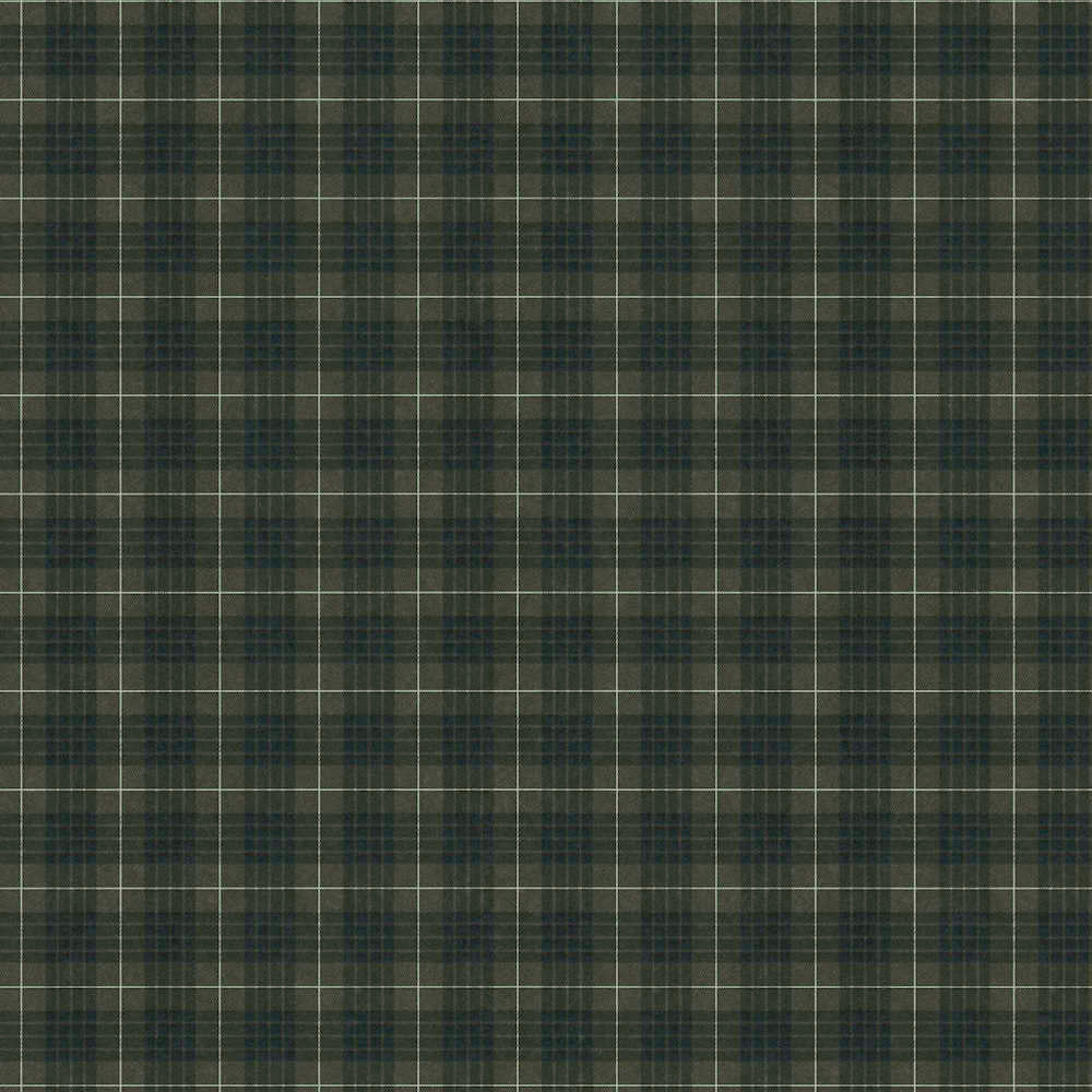 Art of Eden - Checkered Flannel geometric wallpaper AS Creation Roll Dark Green  390643