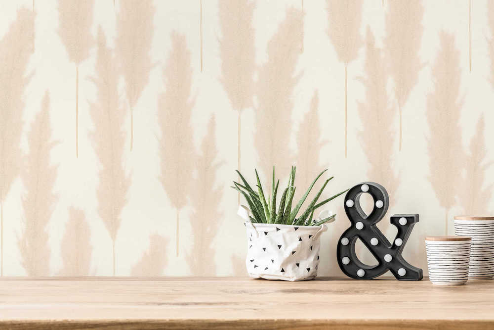 Hygge 2 -  Pampas Grass botanical wallpaper AS Creation    