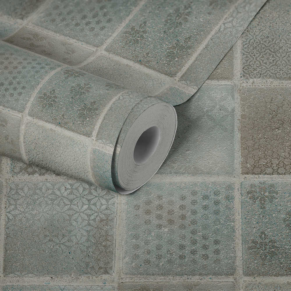 Neue Bude 2.0 - Vintage Tile industrial wallpaper AS Creation    