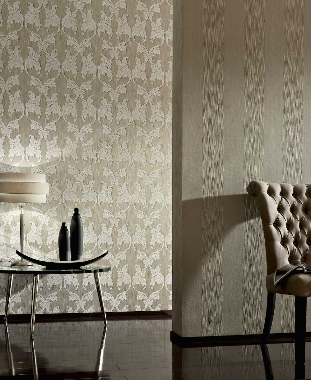 Tessuto - Textured Filigree textile wallpaper AS Creation    