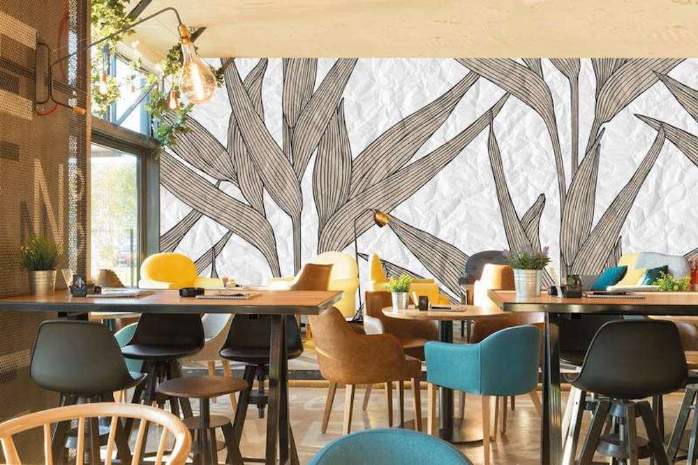 Atelier 47 - White Paper Leaves digital print AS Creation    