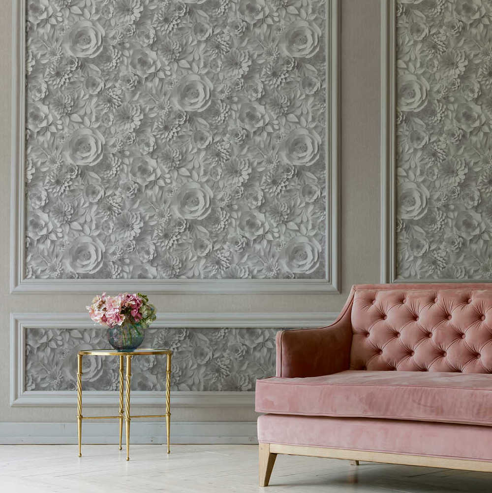 Pint Walls -  3D Effect Roses botanical wallpaper AS Creation    