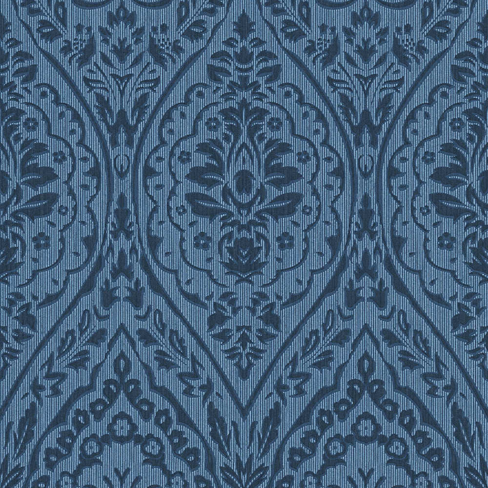 Tessuto 2 - Boho Damask textile wallpaper AS Creation Roll Blue  961958