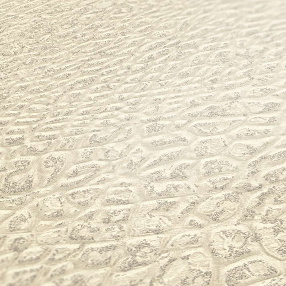 Absolutely Chic - Leather Metallic bold wallpaper AS Creation    