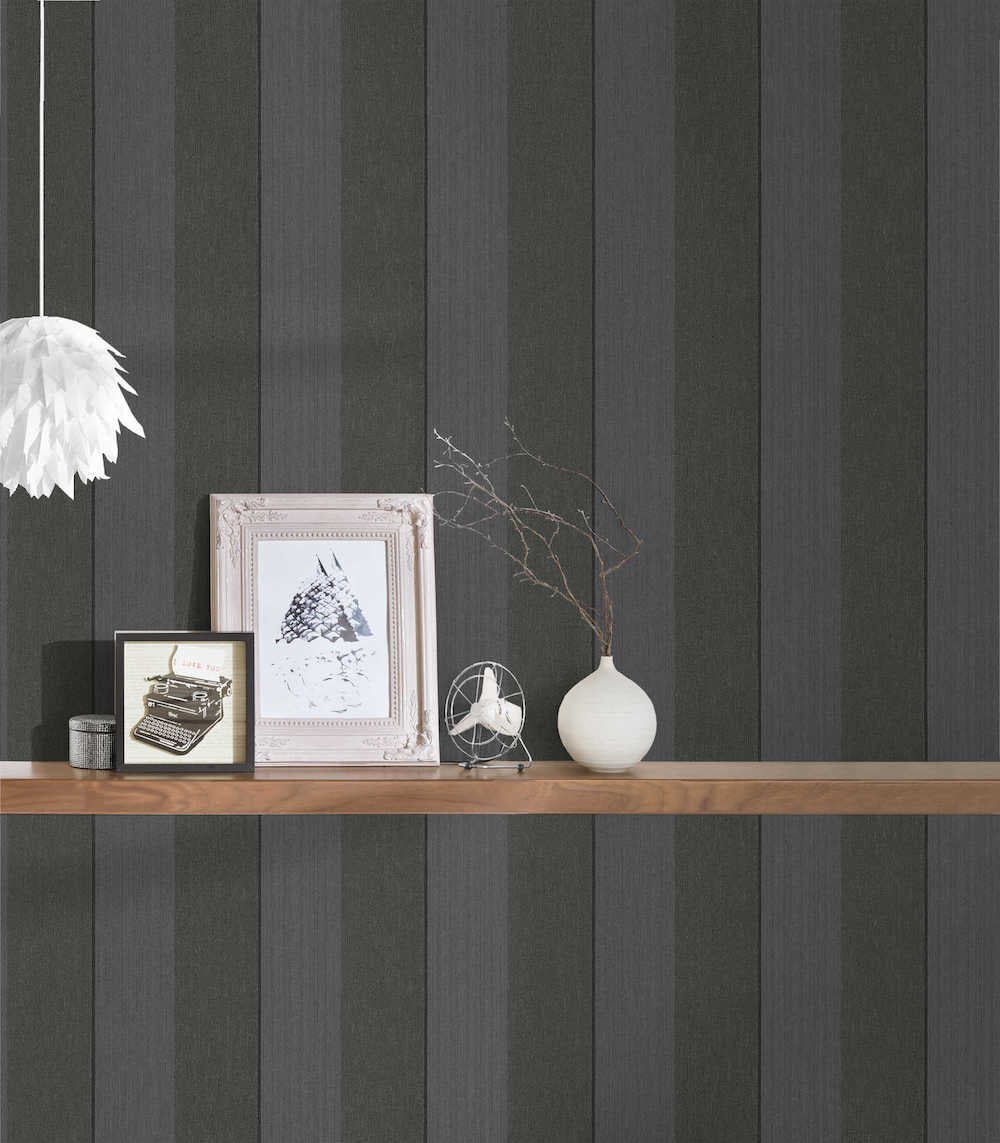 Tessuto 2 - Flocked Stripe textile wallpaper AS Creation    