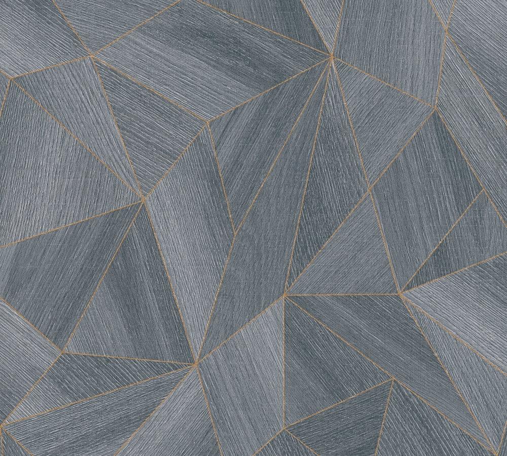 Industrial Elements - Geometric Wood industrial wallpaper AS Creation Roll Grey  361333