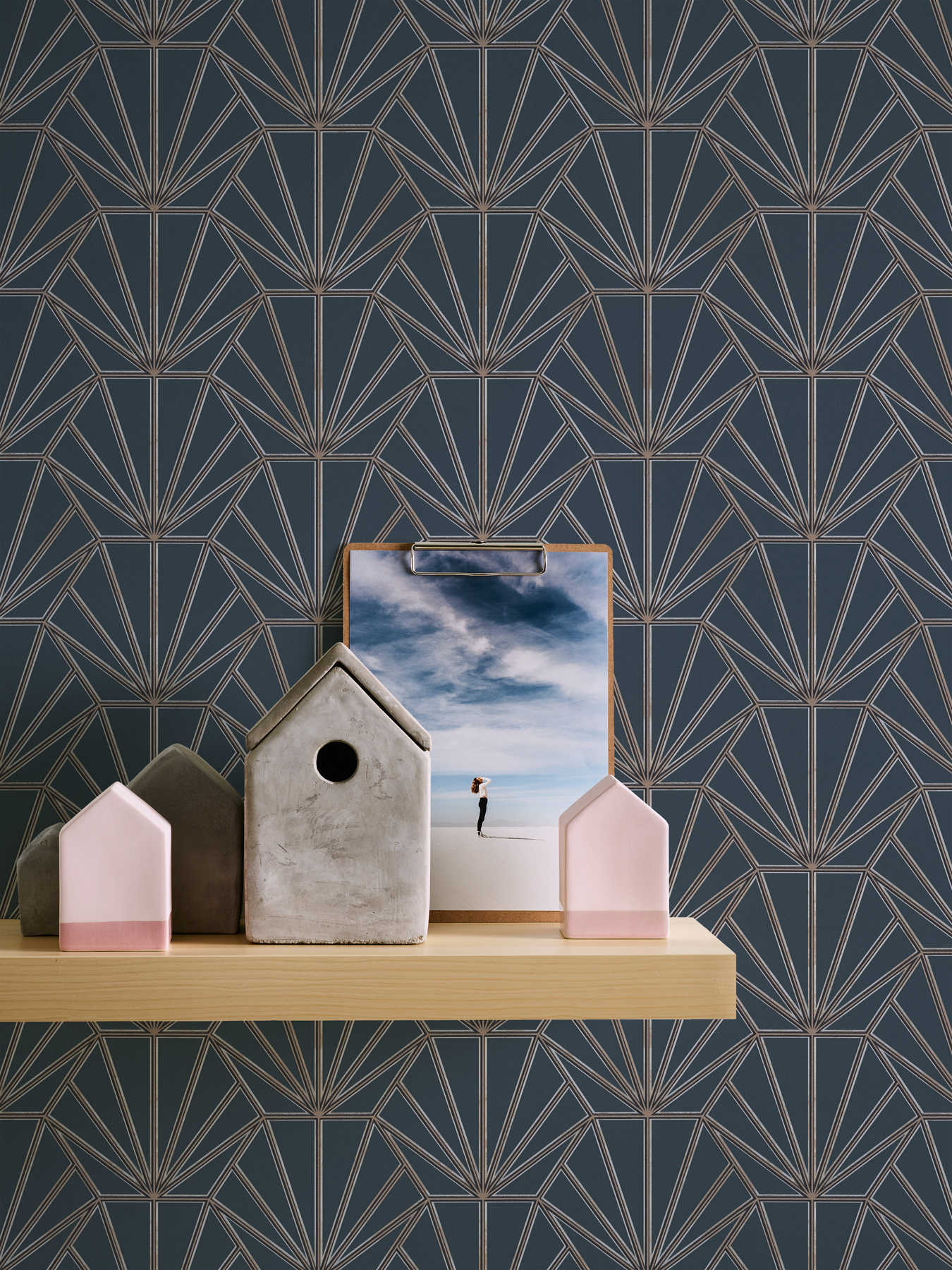 stock sale - diamonds by hechter blue tone (3 last rolls sold together) clearance eurowalls    