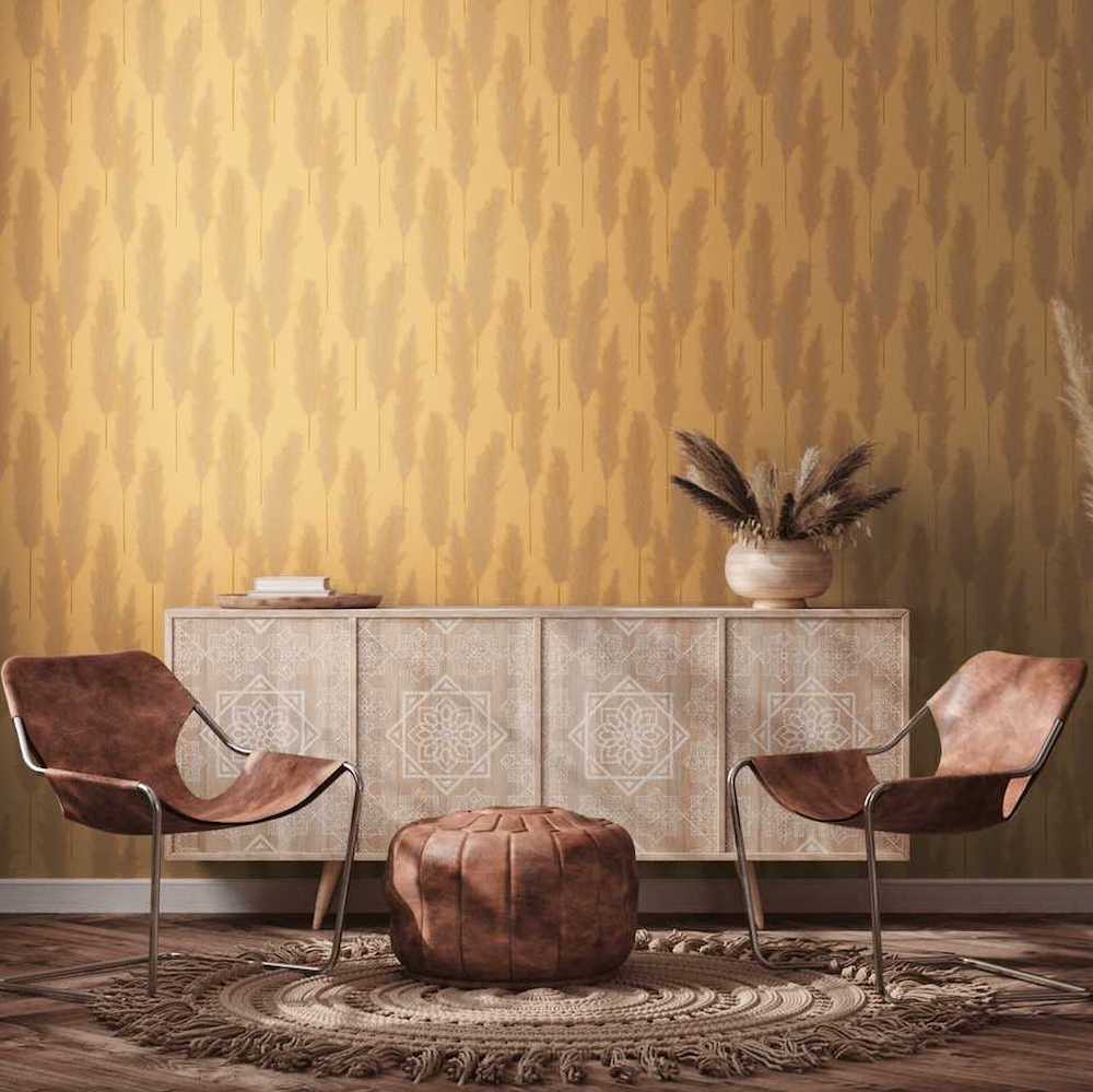 Hygge 2 -  Pampas Grass botanical wallpaper AS Creation    