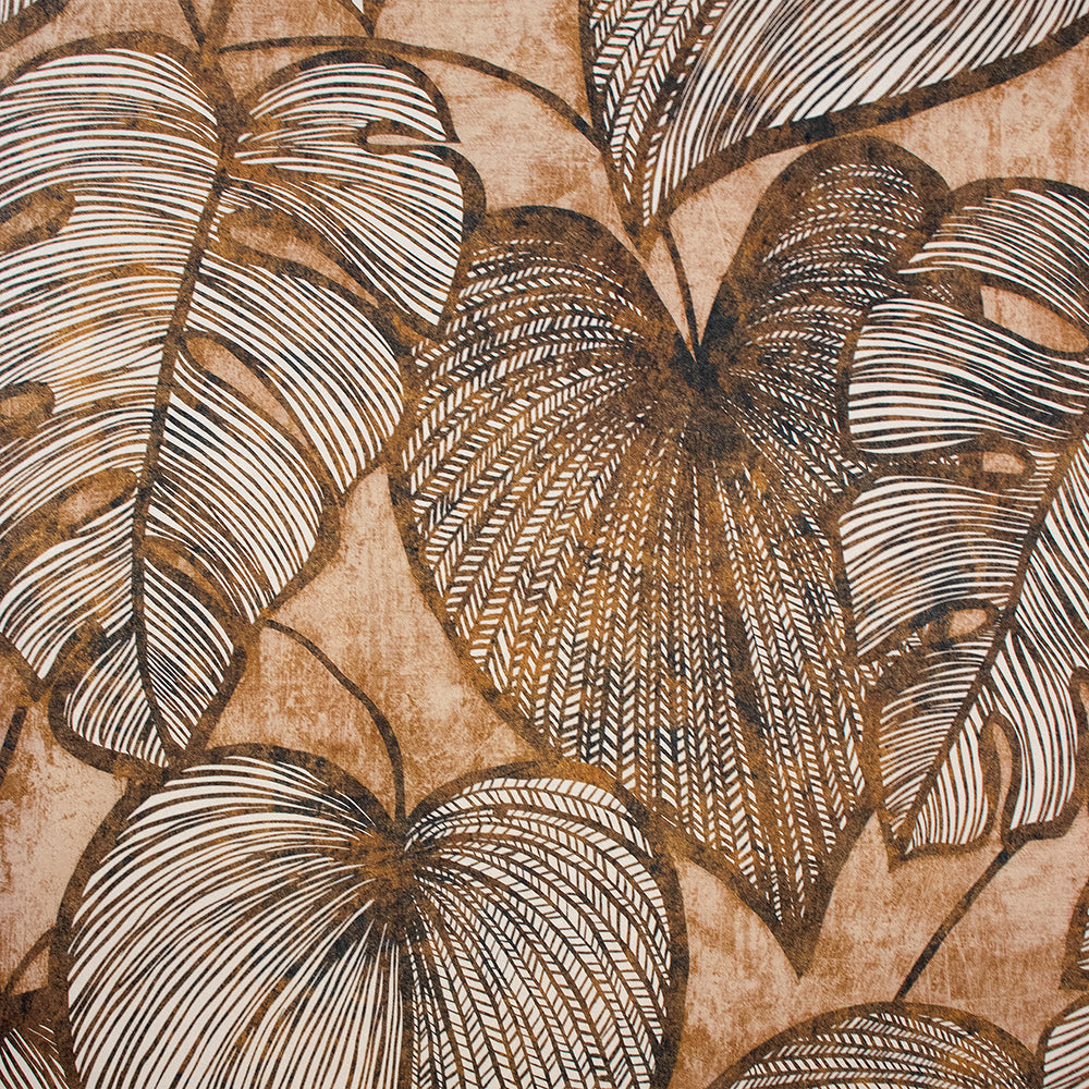 Julie Feels Home - Monstera botanical wallpaper Hohenberger Roll Bronze Peach  26936-HTM