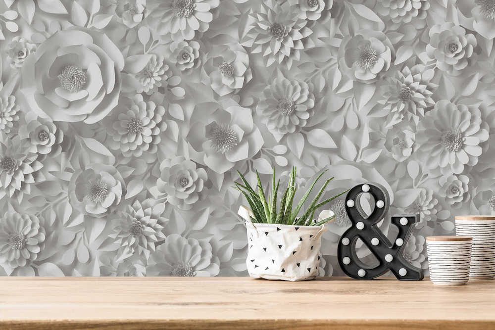 Pint Walls -  3D Effect Roses botanical wallpaper AS Creation    