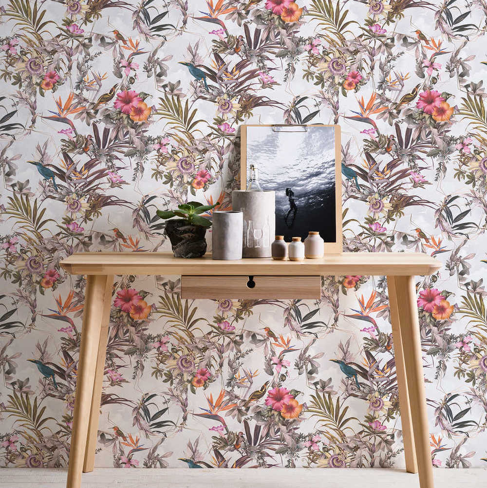 Dream Flowery - Hibiscus botanical wallpaper AS Creation    