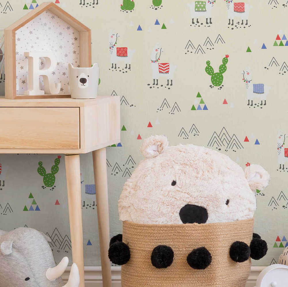 Boys & Girls 6 - Alpaca & Cactus kids wallpaper AS Creation    