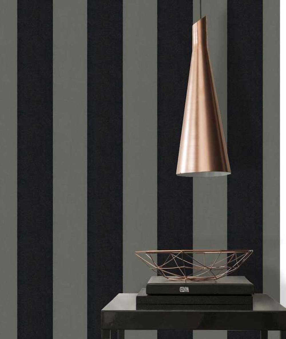 Castello -  Flock Baroque Stripe textile wallpaper AS Creation    