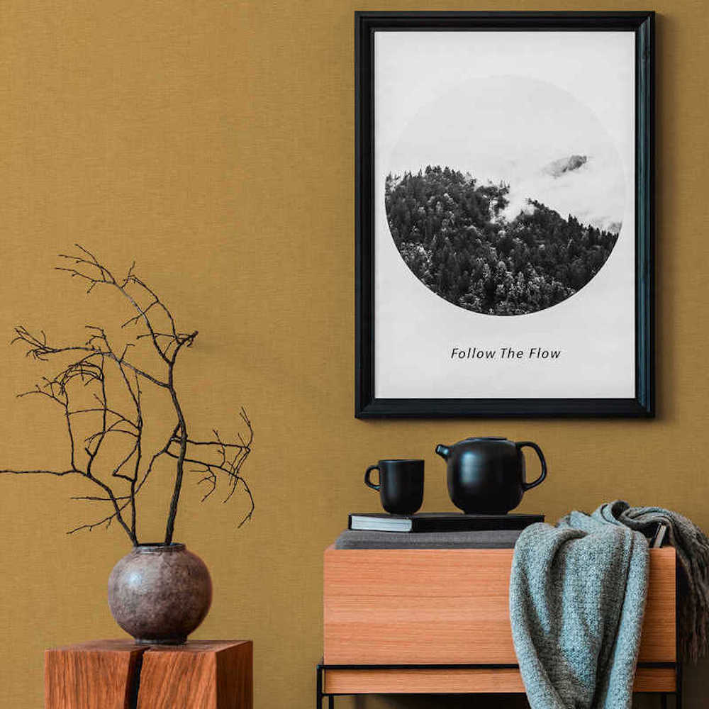 Hygge 2 - Wider Grasscloth Look plain wallpaper AS Creation    
