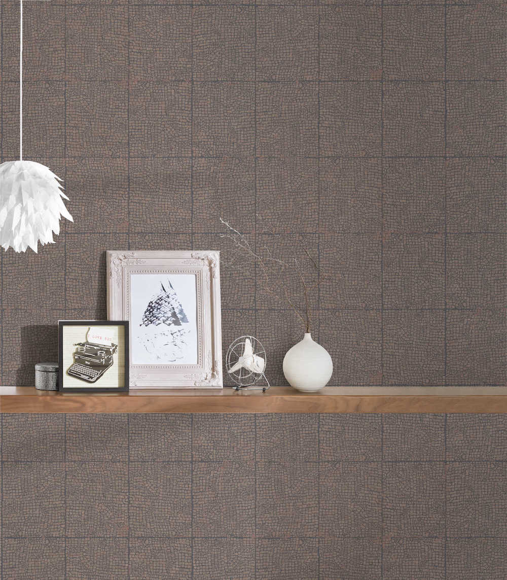Desert Lodge - Craquele Tiles industrial wallpaper AS Creation    