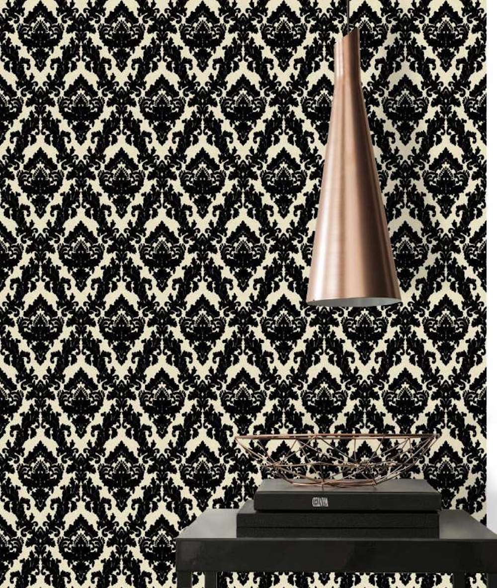 Castello - Flocked Damask Opulence textile wallpaper AS Creation    