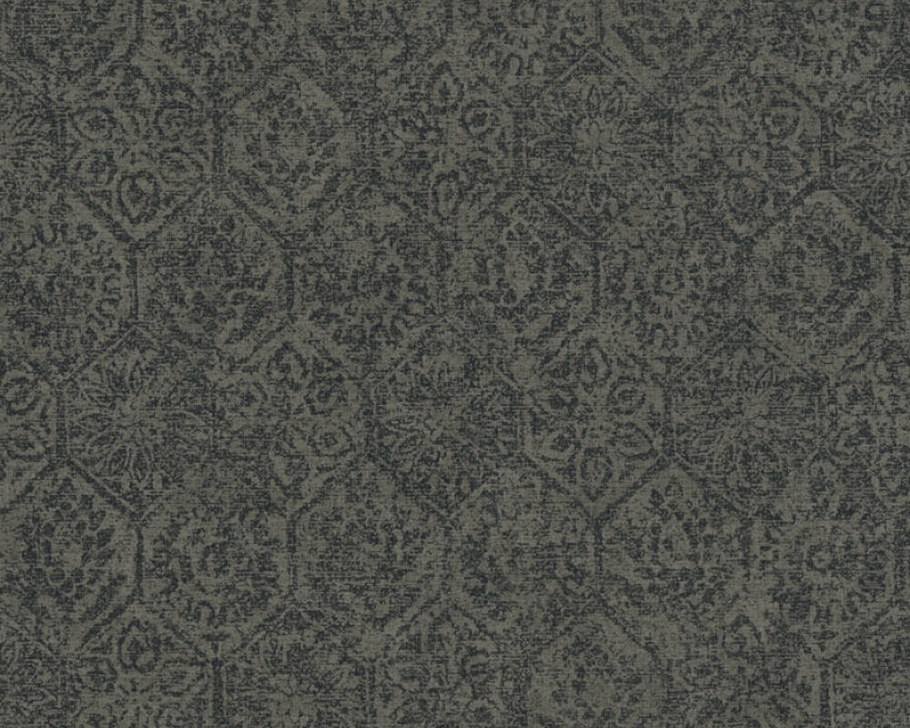 Cuba - Baroque damask wallpaper AS Creation Sample Black  380223-S