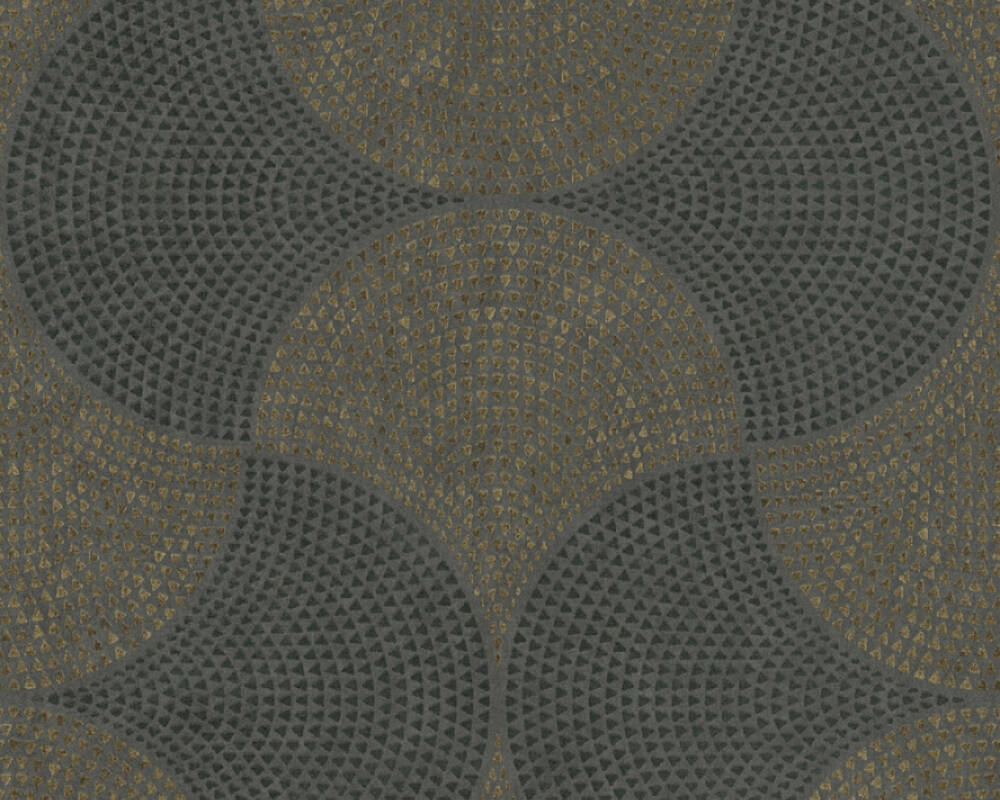 Cuba - Mosaic art deco wallpaper AS Creation Roll Dark Grey  380274