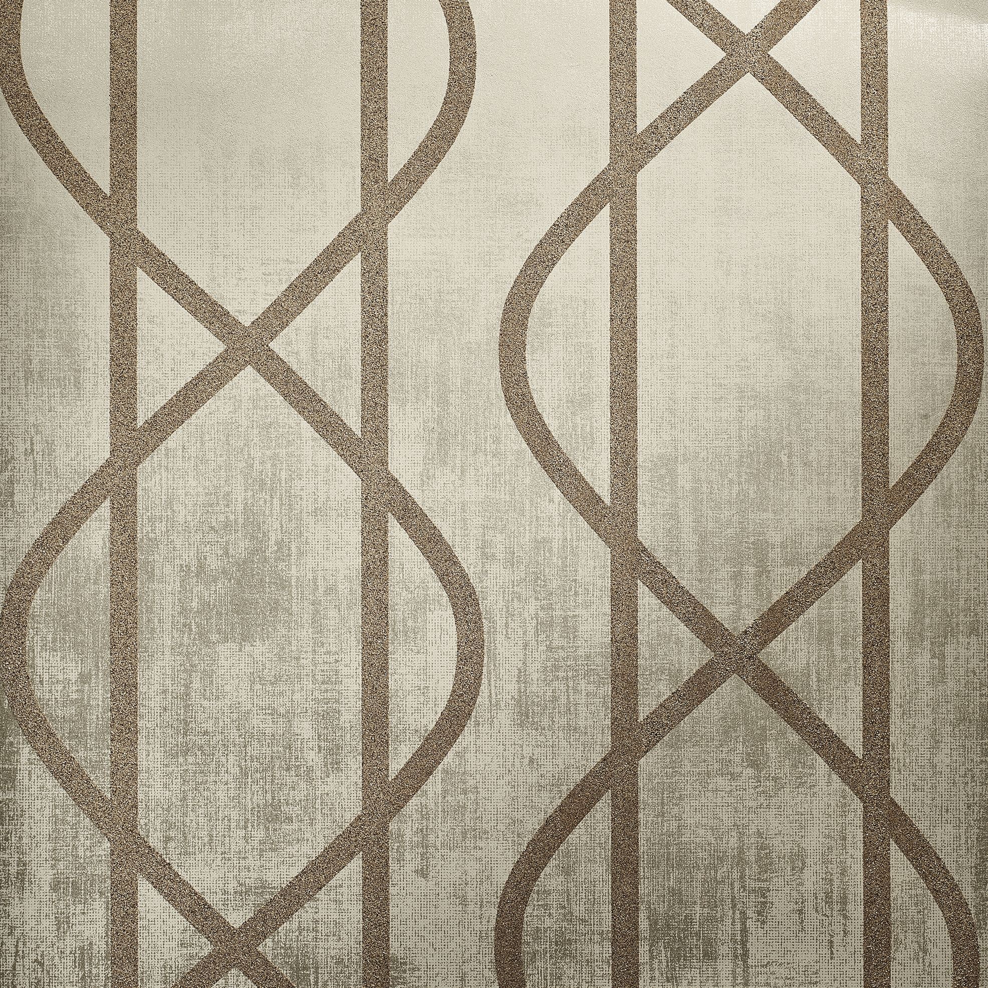 Universe - Saturn stripe wallpaper Hohenberger Roll Light Beige  51212