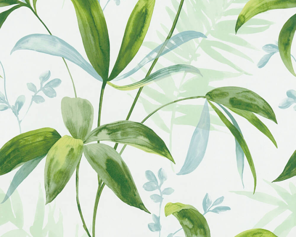 Jungle Chic - Trendy Tropics botanical wallpaper AS Creation Roll White  377041
