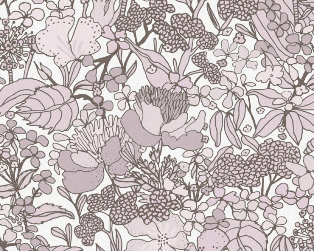 Floral Impression - Floral Phenomenon botanical wallpaper AS Creation Roll Grey  377565
