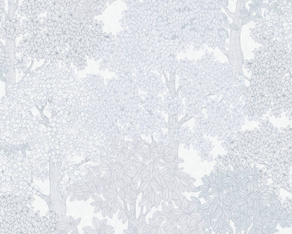 Floral Impression - Whispering Leaves botanical wallpaper AS Creation Roll Grey  377536