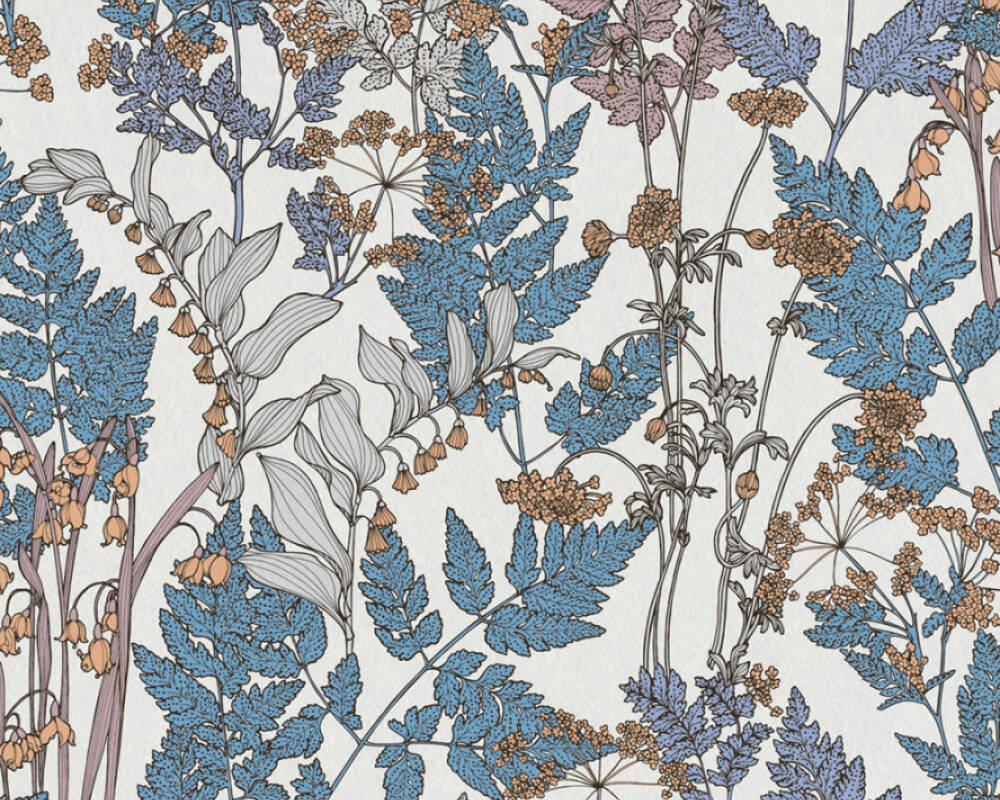 Floral Impression - Florals in the Woods botanical wallpaper AS Creation Roll Blue  377517