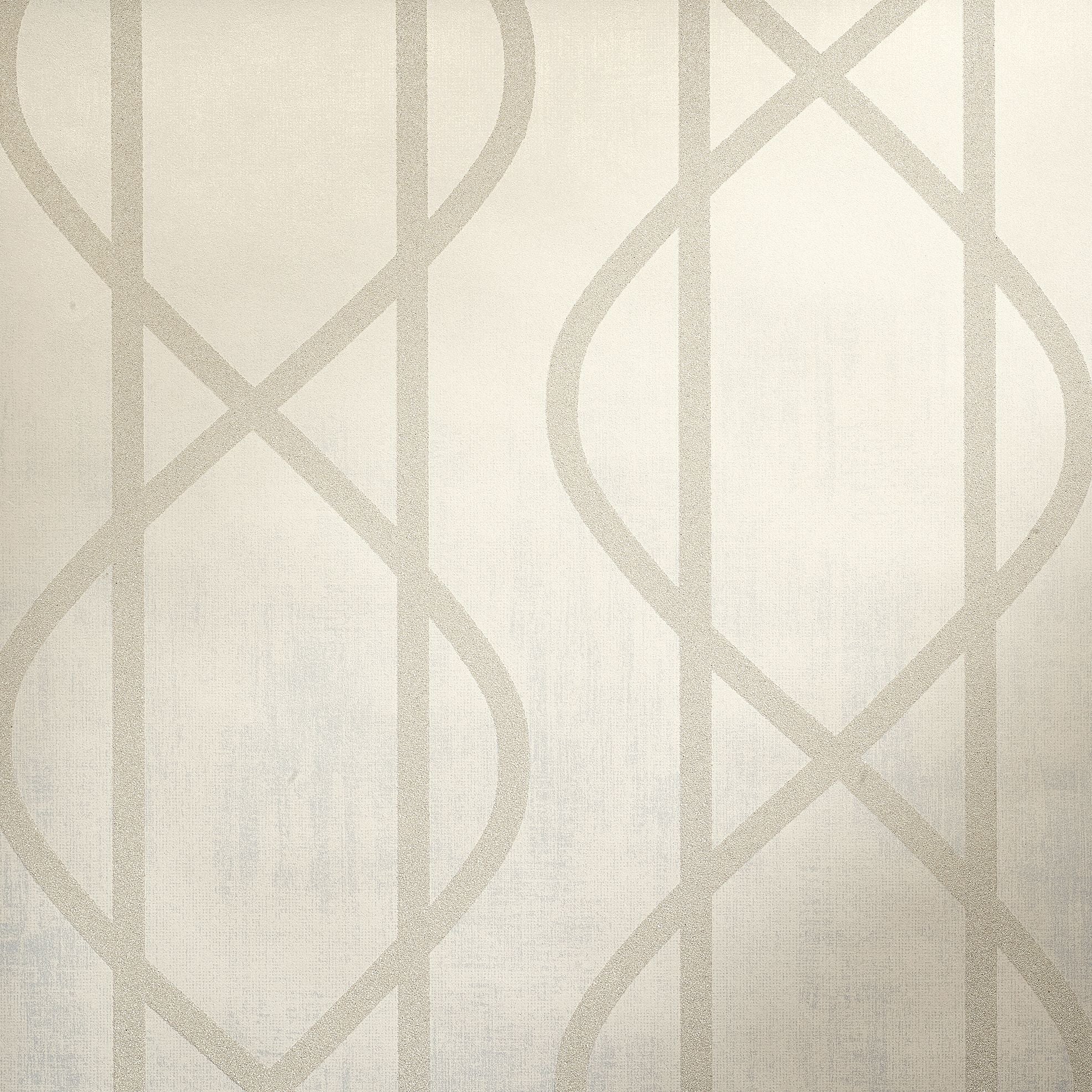 Universe - Saturn stripe wallpaper Hohenberger Roll Cream  81219