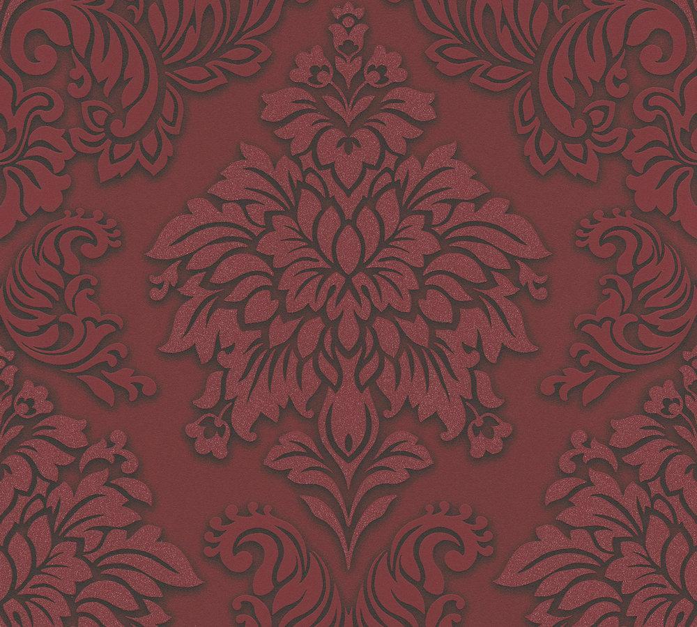 Metropolitan Stories - Touch Of Glitter damask wallpaper AS Creation Sample Red  368983-S