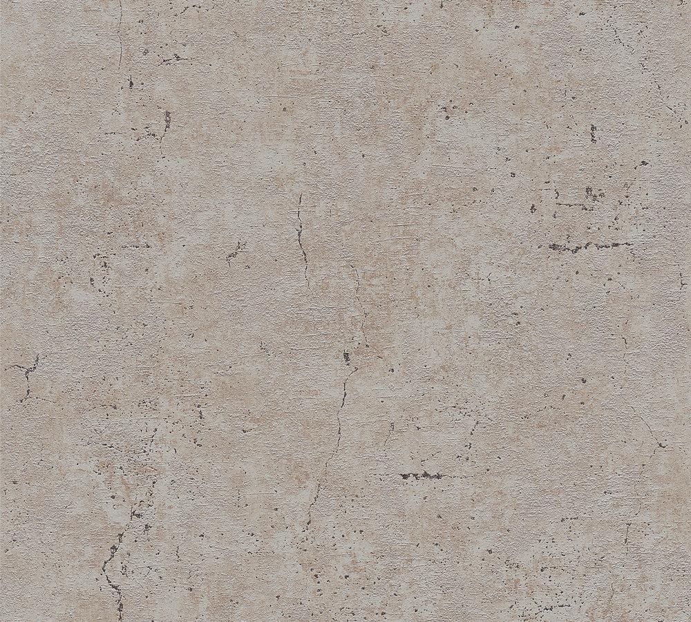 Industrial Elements - Contemporary Concrete plain wallpaper AS Creation Roll Taupe  369111