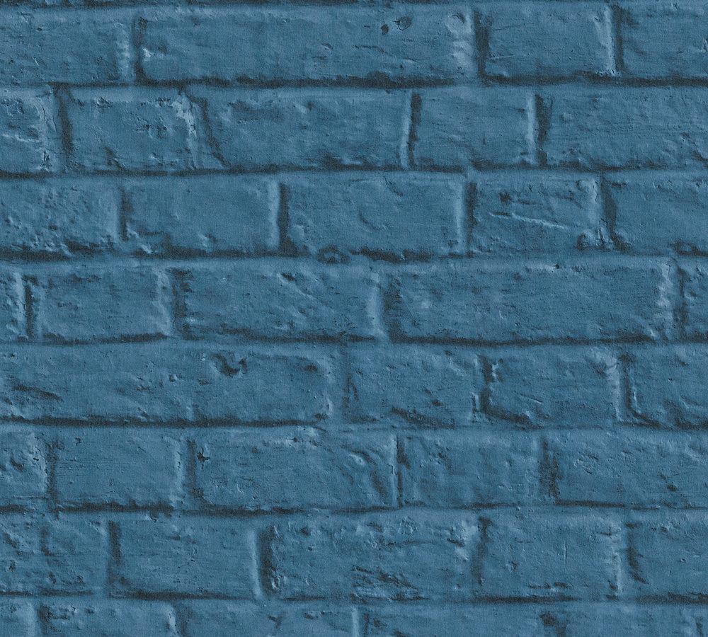 Metropolitan Stories - Brick A Wall industrial wallpaper AS Creation Roll Blue  369123